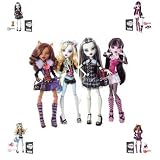 Monster High Frankie Stein, Draculaura, Lagoona Blue, Clawdeen Wolf Dolls {Set of 4}