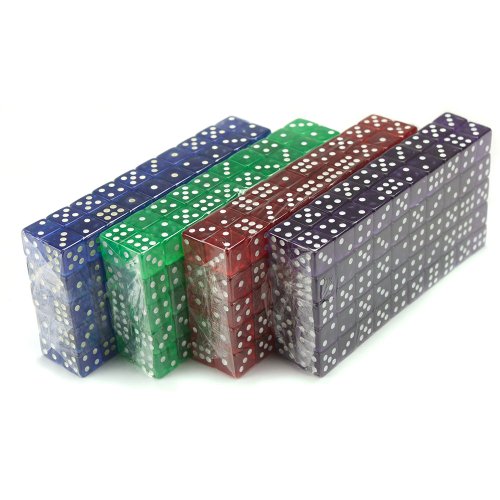 Brybelly 400 Count 16mm Dice - Purple, Blue, Green, Red On Sale