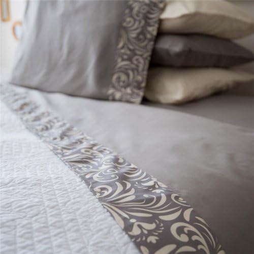 Sposh Nouveau Microfiber Sheet Set for Home (King Size, Moonstone)