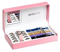 Manhattan Women's Crystal Interchangeable Bezel Watch Set #CM204168INPK