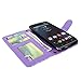 Motorola Droid Turbo / XT1254 Case - Cellularvilla Pu Leather Wallet Card Flip Open Pocket Case Cover Pouch For Motorola Droid Turbo / XT1254 (Purple Glitter)