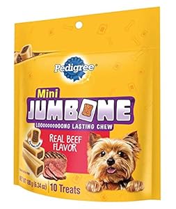 PEDIGREE JUMBONE Mini Bones Mini Snacks for Dogs 6.34 oz. 10 Count (Pack of 12)