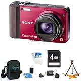Sony Cyber-Shot DSC-HX7V/R 16.2 MP with 10x Optical Zoom in Red + 4GB Acces ....