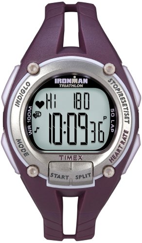 Timex Ironman Road Trainer Heart Rate Monitor Watch, Plum/Silver, Mid Size