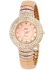 Burgi Womens BUR048RG Diamond Accent Crystal Fashion Watch