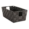 Whitmor 6581-2712 Woven Strap Small Shelf Tote, Espresso