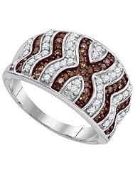0.75CTW COGNAC DIAMOND MICRO-PAVE RING