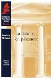 Revue Pantheon-Assas  / La dation en paiement