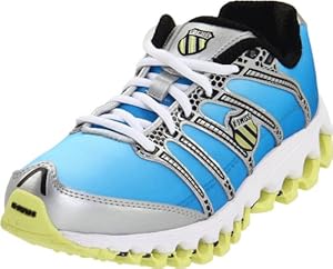 K-Swiss Tubes Run 100 92281-723-M, Damen Sportschuhe - Fitness, Blau  (sunrise/sunny lime), EU 37  (UK 4)