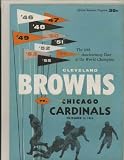Football Game Program Cleveland Browns vs Chicago Cardinals 1955 Municipal Stadium