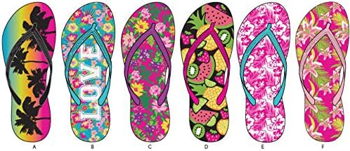 Wholesale Ladies 72 Pairs Tropical Inspired Flip Flops