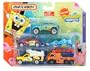 Matchbox 5 Pack Diecast Cars - SpongeBob Squarepants (with Speedboat)
