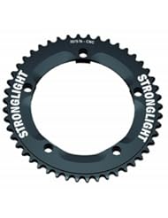 Sports: Stronglight Zicral 7075 Track 1/8 inch 130mm Black Chainring - 51T - Stronglight