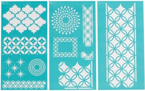 Brand New Martha Stewart Large Stencils 3/Pkg-Arabesque 8.75"X16.75" 11 Designs Brand New