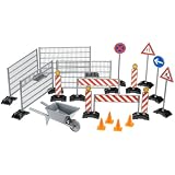 Construction set: railings, site signs, barrow and pylons