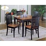 5pc Liz Collection Bistro Dining Table and Chairs Dinette Set by visiondecor Furniture