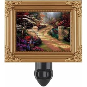 LAMPS BEAUTIFUL Thomas Kinkade Night Light Spring Gate--Excellent customer service--see our feedback.