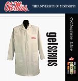 Mississippi ( Ole Miss ) Rebels Long Lab Coat from GelScrubs - B000BJFRVM