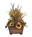 Artificial Yellow Sunflower Arrangement in Rattan
