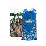 Ghirardelli Blue Snowflake Cylinder Gift Box