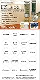100 Clear Round Spice Pantry Labels Clear with Black Lettering