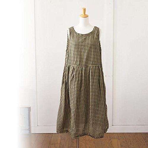 (サンバレー) SUNVALLEY ギンガムチェックウエスト切り替えノースリーブワンピース