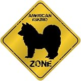 New  American Eskimo Zone - Old / Vintage  Crossing Sign Dog
