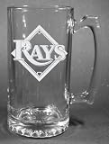 MLB Tampa Bay Rays Laser Etched 27oz Glass Beer Mug