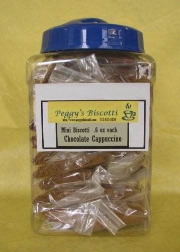 One Pound Jar Mini Chocolate Cappuccino Biscotti From Peggy