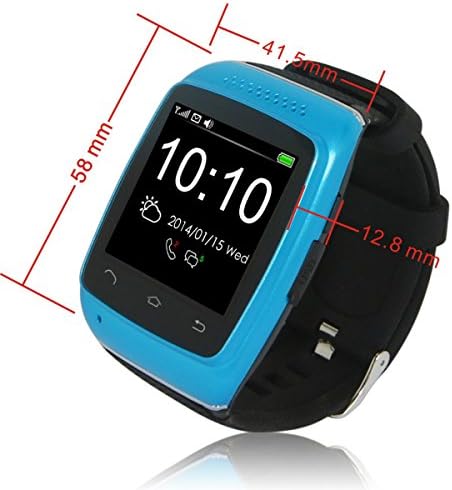 UniqueBella Quad-band Bluetooth Wrist Wrap Sync Intelligent Smart Phone Watch Wristband Bracelet White