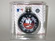 NEW YORK ISLANDERS (2 5/8" In Diameter) Glass Logo CHRISTMAS ORNAMENT (Snowflake Design)