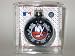 NEW YORK ISLANDERS (2 5/8" In Diameter) Glass Logo CHRISTMAS ORNAMENT (Snowflake Design)
