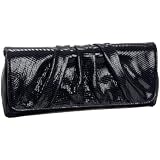 Lauren Merkin Caroline Shiny Lizard-Print Clut
