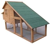 DXH013 Wooden Hen House Chicken Coop Nesting Box & Run