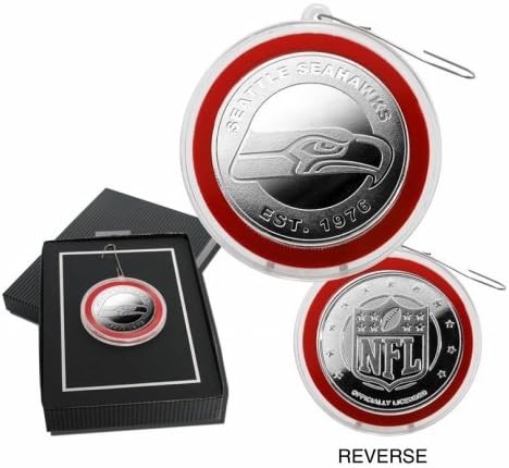 Highland Mint Seattle Seahawks Silver Coin Ornament