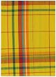 Durable Flat Weave 100% Cotton Colorful Yellow and Green Plaid Dishtowel 18" X 28" Set / 6