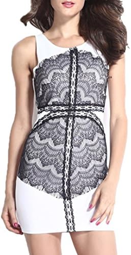 CitySky Women's Outdoor New Arrival Package Hip Queen Fan Dress White 4