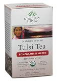 Organic India Tulsi Pomegranate Green, 18-count teabags (Pack of 6)
