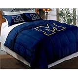 Michigan Wolverines Comforter Set: Twin Comforter with Shams