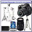 Professional Photographers Portrait Pro Series Package + Nikon D5000 12.3 MP DX Digital SLR Camera + Sigma 18-250mm f/3.5-6.3 DC OS HSM IF Lens + Willoughby's 16GB SDHC Photo Bundle