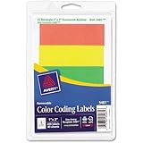 Avery Removable Print or Write Color Coding Labels,  1 x 3 Inches, 200 Labels (5481)
