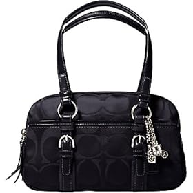 Coach Soho Medium Black Signature Bag