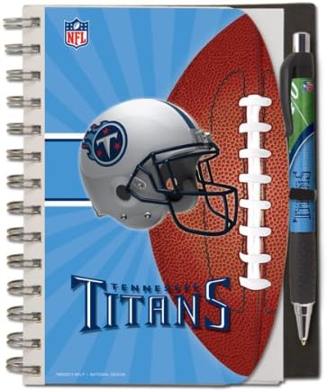 Tennessee Titans Deluxe Hardcover, 5 x 7 Inches Notebook and Pen Set, Team Colors (12024-QUK)