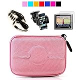 Durable Carry Case for Garmin Nuvi 260W 255W 265W 205W 1690 Garmin 4.3 inch GPS + Screen Protector + Car Charger + Car Mount