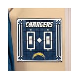 San Diego Chargers - NFL Art Glass Double Switch Plate Cover
