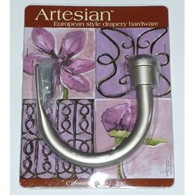 Artesian European Style Drapery Hardware: Portico Tieback, Brushed Nickel Finish by Cassidy West, Inc.