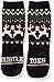 Stance Girls' Little Mistle Holiday Reindeer Reinforced Toe Arch Support Crew Sock, Black, M