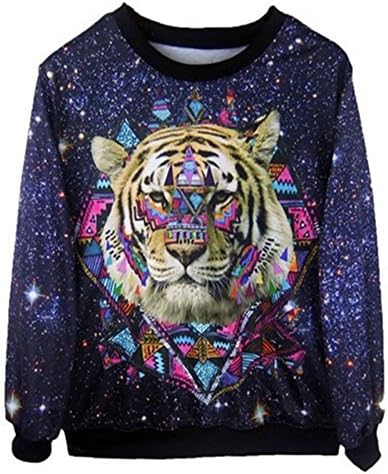 Ninimour- Women's Digital Print Pullovers Sweatershirts