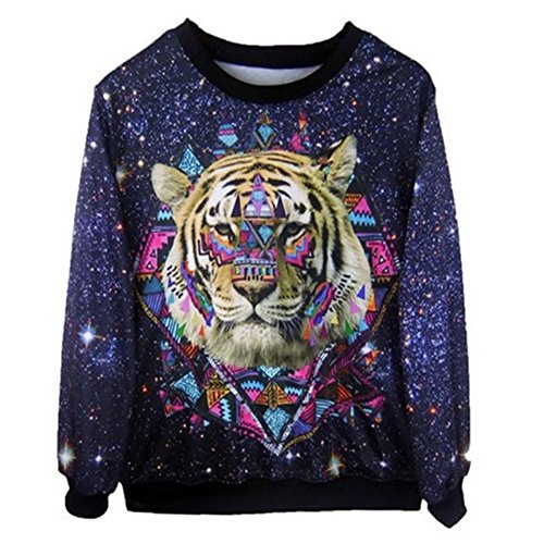 Ninimour- Women's Digital Print Pullovers Sweatershirts