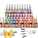 Tattoo Ink Set 54 Color 5ml with 2 sets tube cleaning brush, Model DI-08-2